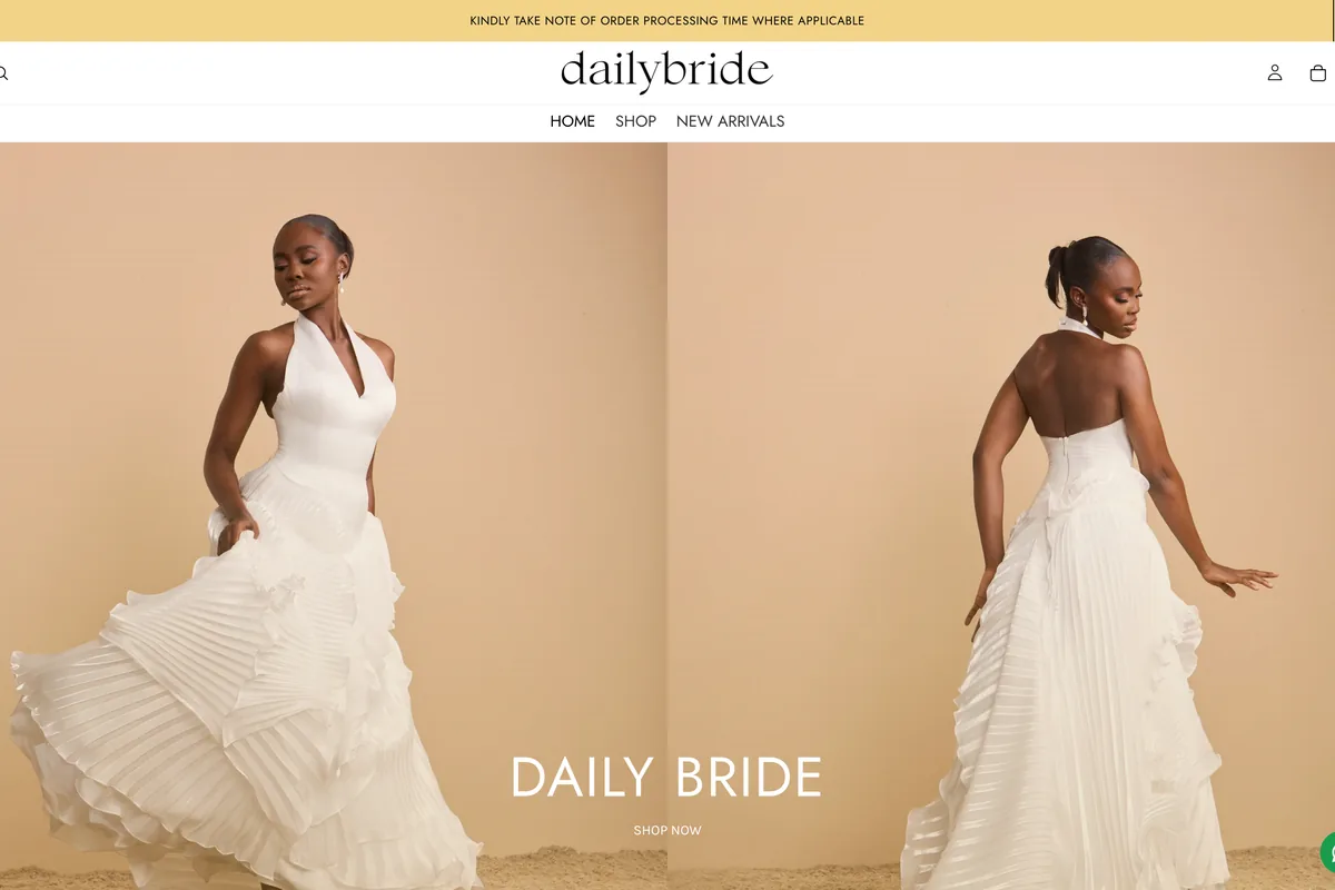 Our Daily Bride storefront preview