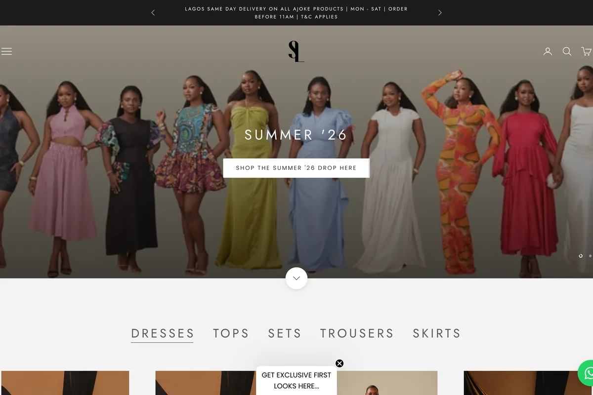 Seamstress Lagos storefront preview